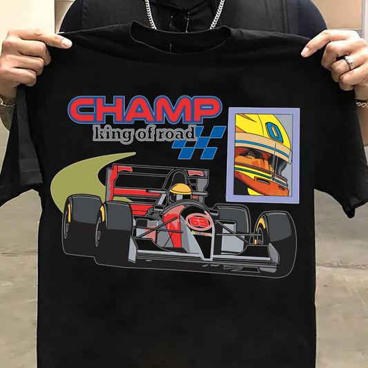 Unisex Classic Sports Car Champ King Of Road T-Shirt
