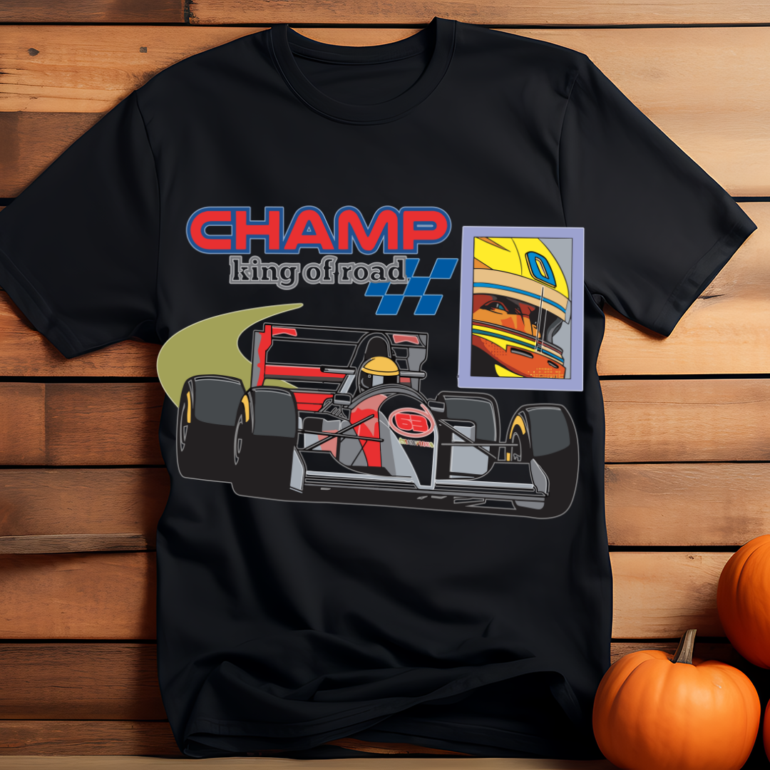 Unisex Classic Sports Car Champ King Of Road T-Shirt