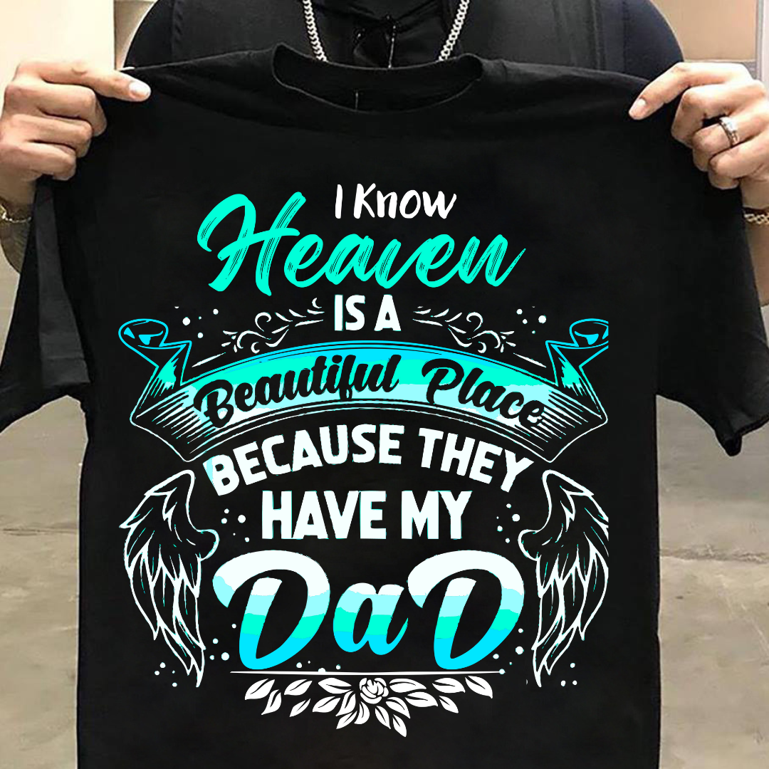 Unisex Classic Dad in Heaven T-Shirt