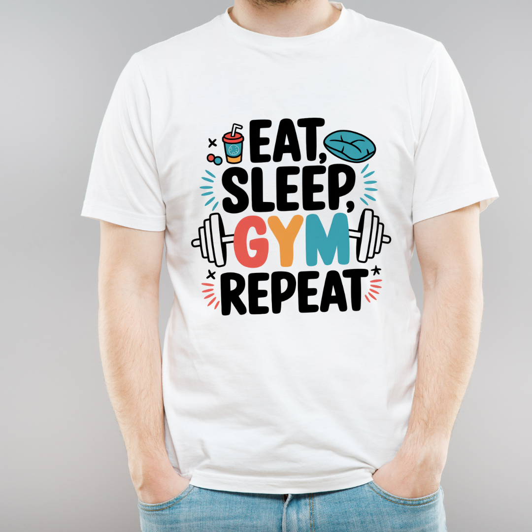 Unisex Classic Eat Sleep Gym Repeat T-Shirt