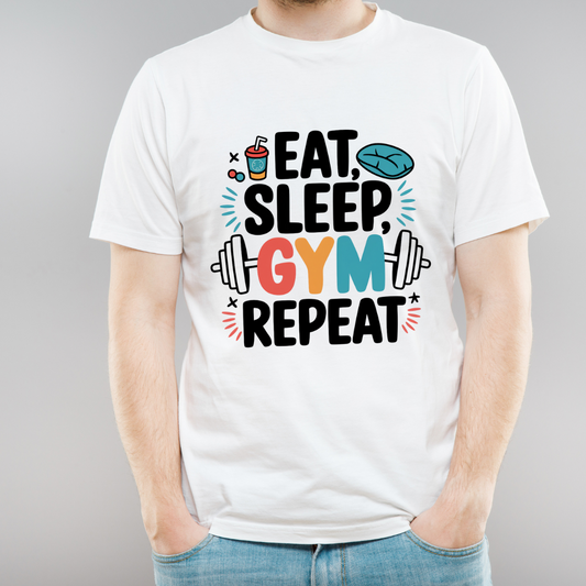 Unisex Classic Eat Sleep Gym Repeat T-Shirt