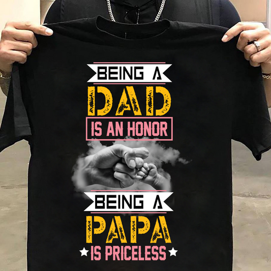 Unisex Classic Being A Papa Is Priceless T-Shirt