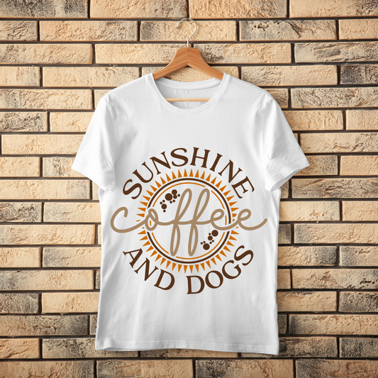 Unisex Classic Sunshine, Coffee & Dog T-Shirt
