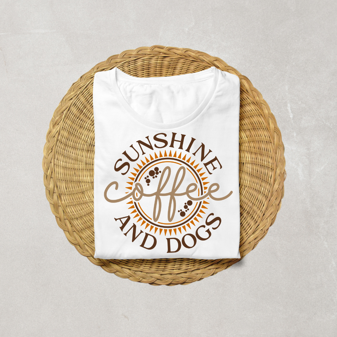 Unisex Classic Sunshine, Coffee & Dog T-Shirt